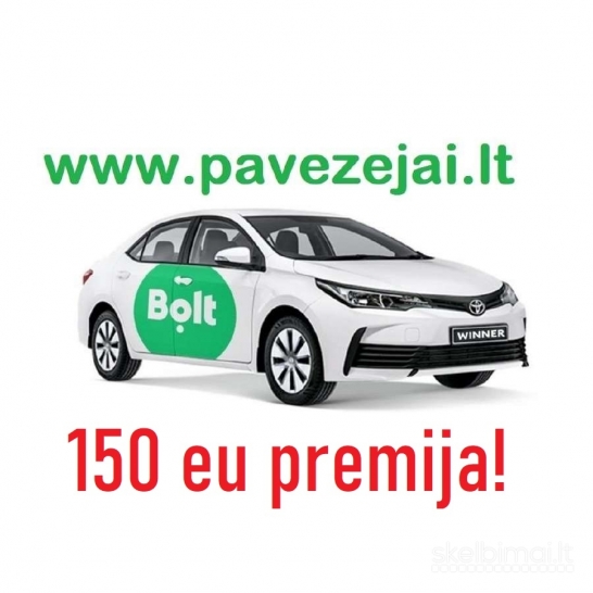 Tapk Bolt keleiviu pavezeju Kaune, Vilniuje ir gauk papildoma 150 eu premija