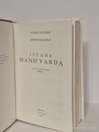 Knyga A.Vilutienė,J.Sajauskas - Ištark mano vardą
