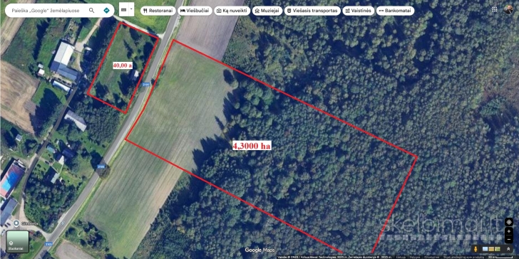 Parduodamas 4,3000 ha žemės sklypas Šiaulių raj. Giedrių k.