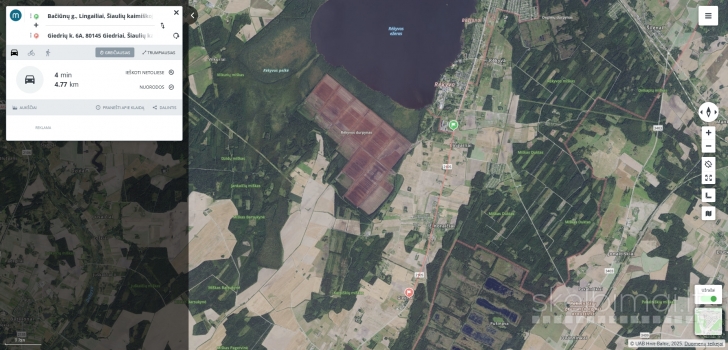 Parduodamas 4,3000 ha žemės sklypas Šiaulių raj. Giedrių k.