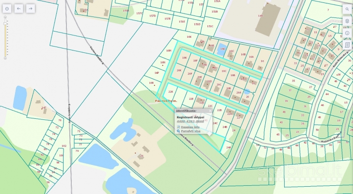 Už didžiausią pasiūlytą kainą parduodamas 107/5575 (0,021 ha) dalis žemės sklypo