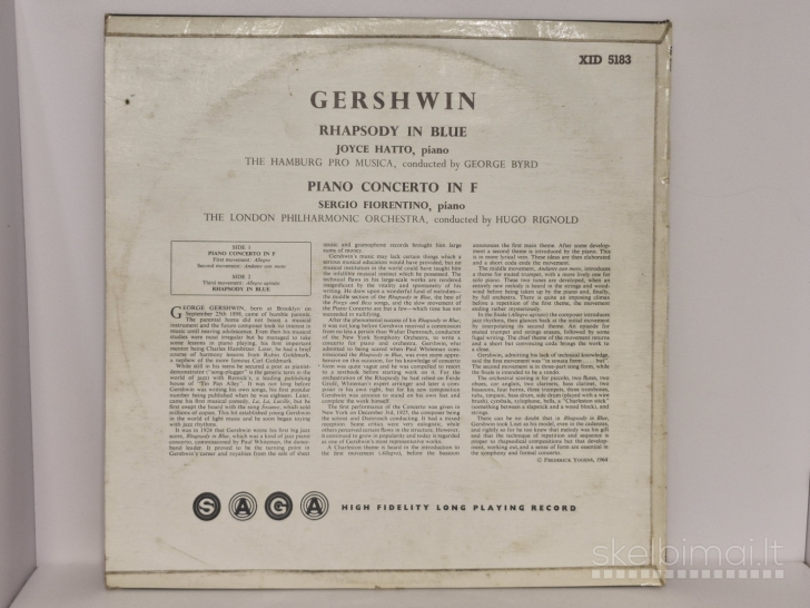LP plokštelė Gershwin – Rhapsody In Blue / Piano Concerto In F