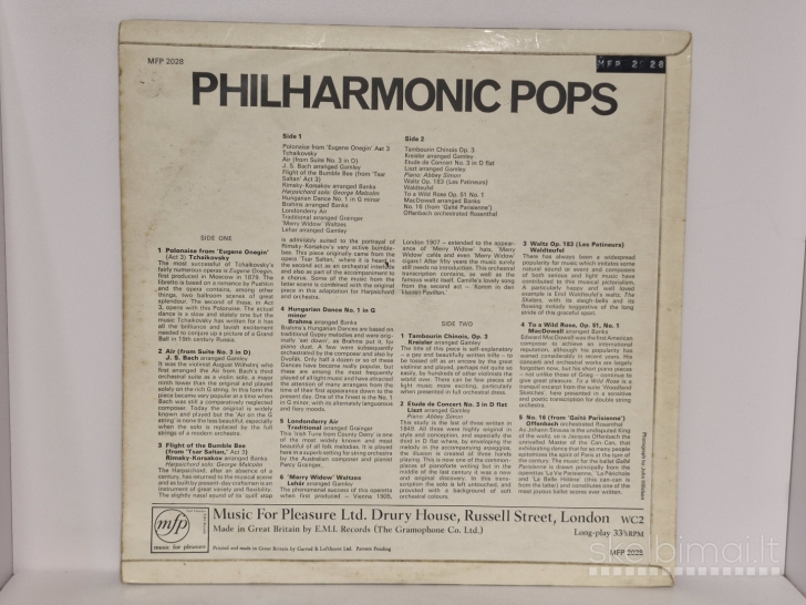 LP plokštelė Robert Irving ‎– Philharmonic Pops