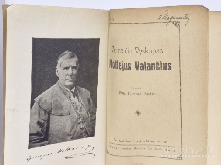 Knyga Žemaičių Vyskupas Motiejus Valančius