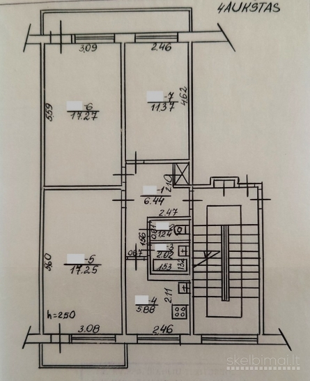 Parduodamas pigiai tvarkingas 3-jų kambarių butas