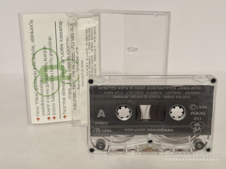 Audio kasetė Asta Ir Danė Jurkšaitytės – Jums Ačiū...