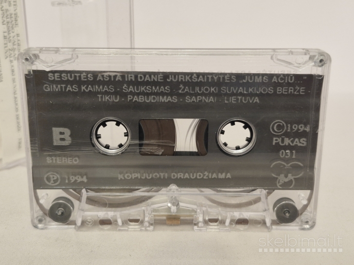 Audio kasetė Asta Ir Danė Jurkšaitytės – Jums Ačiū...