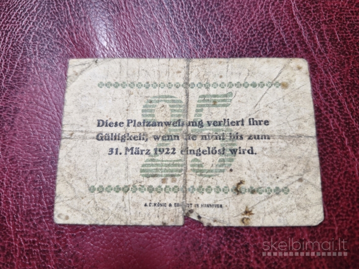 25 Pfennig 1920.02.22 Swinemünde Notgeld Vokietija