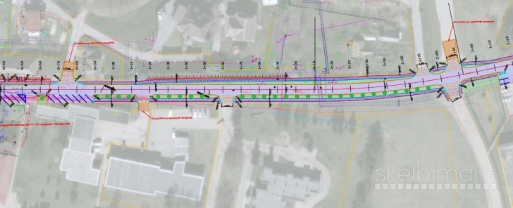 Kelių, gatvių statinių, nuovažų projektavimas