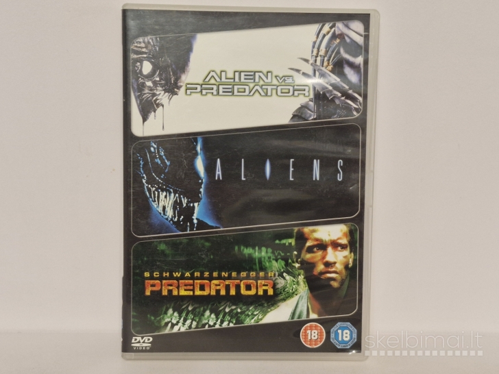 3 in 1 DVD filmai Alien vs. Predator, Aliens ir Predator 