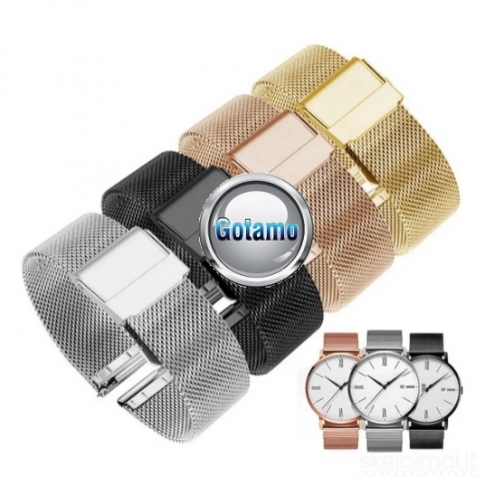 615 Apyrankės 18mm plieninės išmaniesiems laikrodžiams WWW.GOTAMO.LT