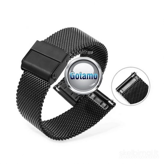 615 Apyrankės 18mm plieninės išmaniesiems laikrodžiams WWW.GOTAMO.LT