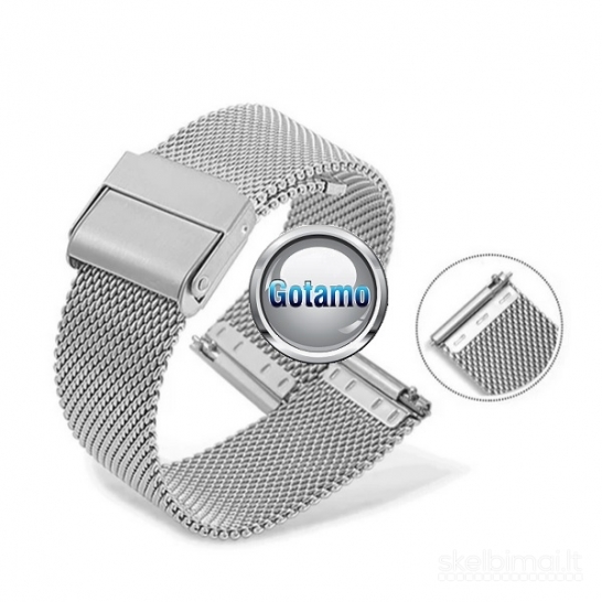 615 Apyrankės 18mm plieninės išmaniesiems laikrodžiams WWW.GOTAMO.LT