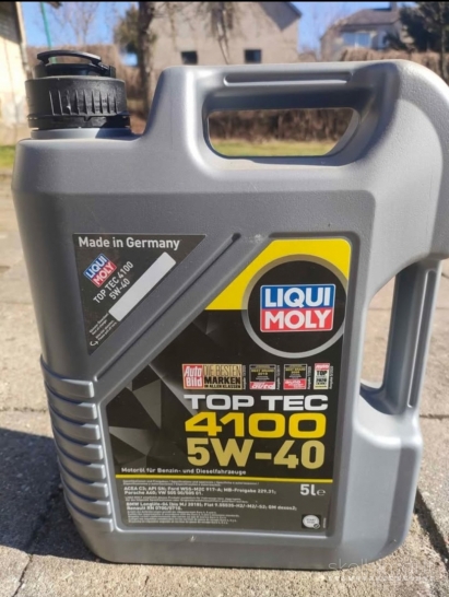 Variklinė alyva LIQUI MOLY Top Tec 4100 5W40 1litras. Bakelis atidarytas jau yra