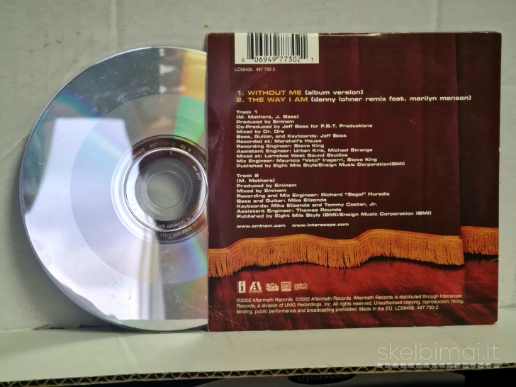 Eminem audio CD + DVD + singlas