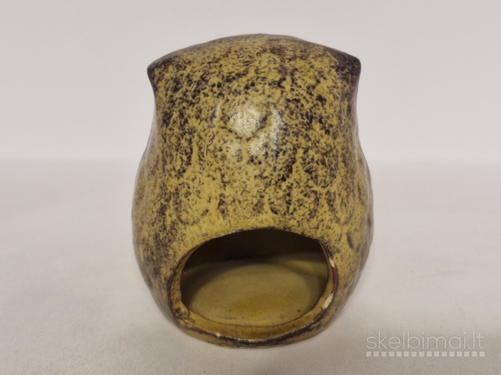 Vintažinė keraminė pelėda - žvakidė/smilkainė apie 9cm.