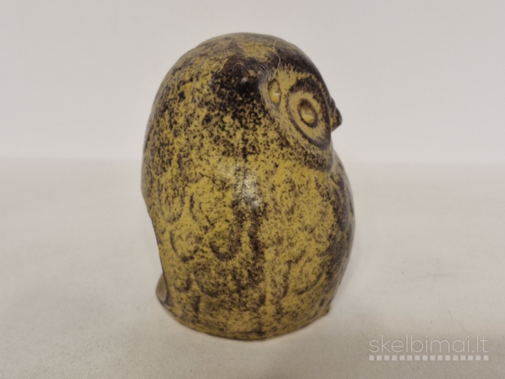 Vintažinė keraminė pelėda - žvakidė/smilkainė apie 9cm.