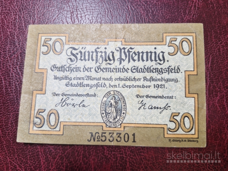 50 Pfennig 1921.09.01 Stadtlengsfeld Notgeld