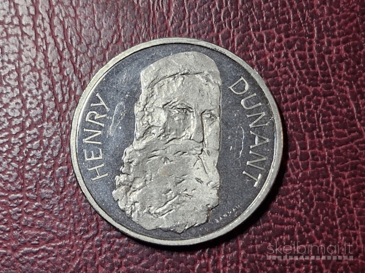 Šveicarija 5 frankai, 1978 KM# 56 Anri Diunano