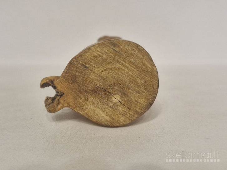 Rankų darbo medinė pelėdos skulptūrelė ~ 15cm.