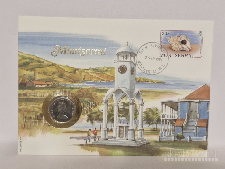 Rytų Karibų valstybės 25 centai, 1989 KM# 14 voke