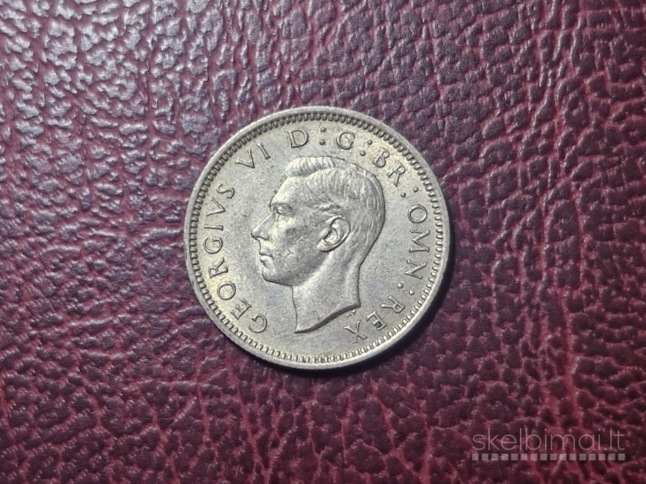 Jungtinė Karalystė 6 pensai, 1946 KM# 852 AG 0.500