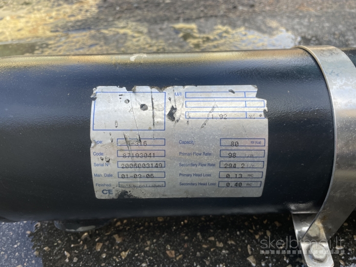 Baseinų vandens šildytuvai(vanduo-vanduo)