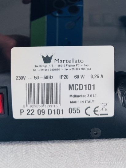 Martellato Digital Meltinchoc 3.6 l šokolado lydymo (tirpinimo) aparatas