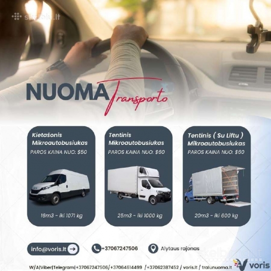 TRANSPORTO NUOMA - Mes siūlome kokybiškas 