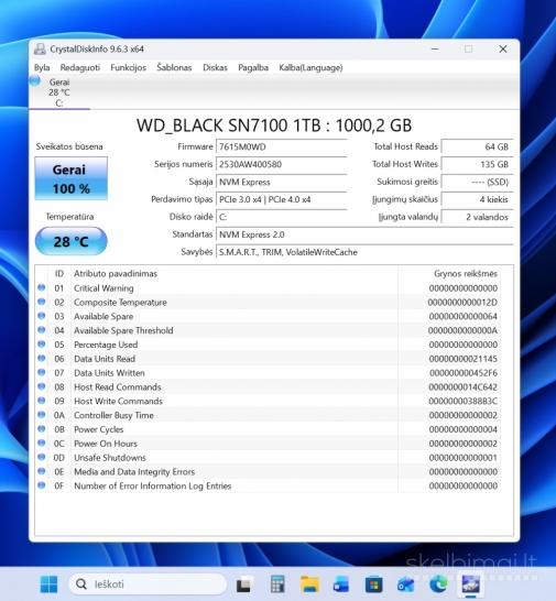 Kompiuteris Intel i5-13400f, 16gb/9060xt, 32gb/ddr5, 1tb/SSD, Win11Pro