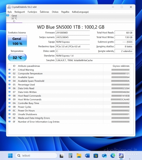 Kompiuteris R5-3600, 12gb/rx6750xt, 32gb/RAM, 1tb/SSD, Win11Pro
