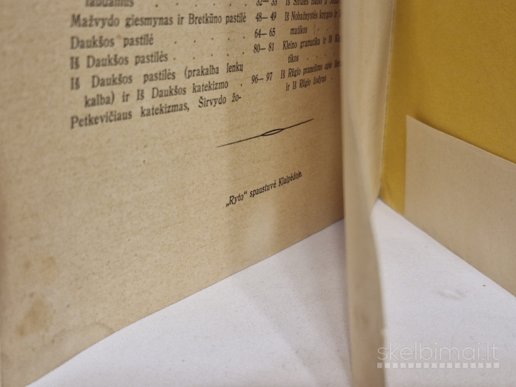 Knyga M. Biržiška Rinkt. mūsų senovės raštai 1927m