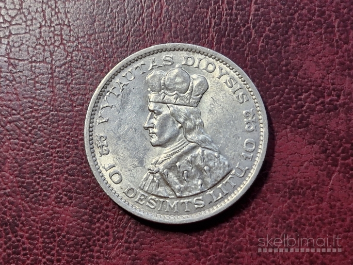 Lietuva 10 litų, 1936 KM# 83 Kumelė AG 0.750