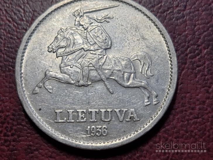 Lietuva 10 litų, 1936 KM# 83 Kumelė AG 0.750