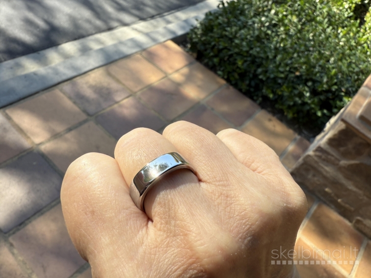 Naujas RingConn Gen 2 sidabrinės spalvos 11 dydžio išmanusis žiedas