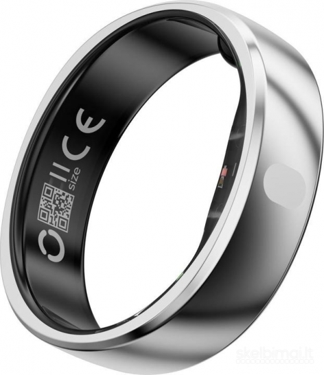 Naujas RingConn Gen 2 sidabrinės spalvos 11 dydžio išmanusis žiedas