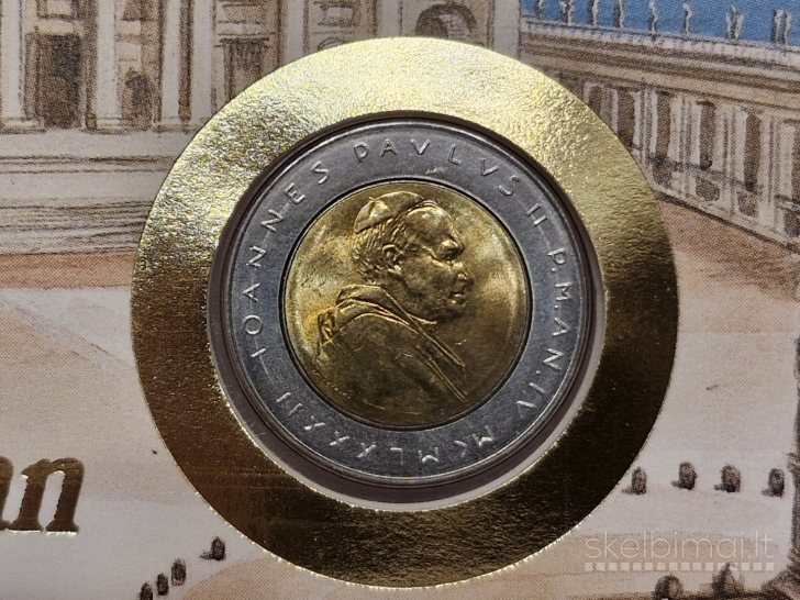 Vatikanas 500 lirų, 1982 KM# 166 Numizmatin. voke