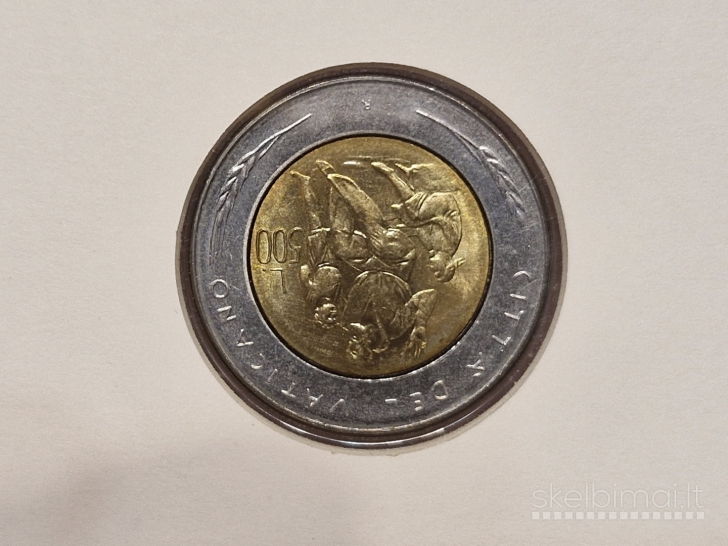 Vatikanas 500 lirų, 1982 KM# 166 Numizmatin. voke