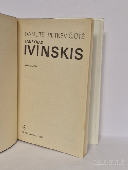 Knyga D. Petkevičiūtė Laurynas Ivinskis 1988m. 