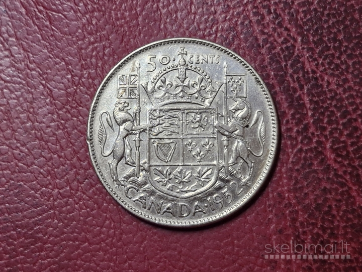 Kanada 50 centų, 1952 KM# 45 AG 0.800