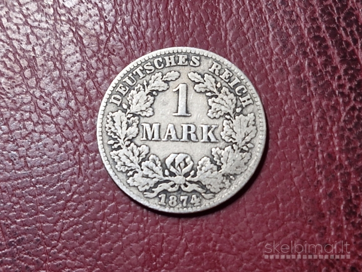 Vokietija 1 markė, 1874C KM# 7 AG 0.900