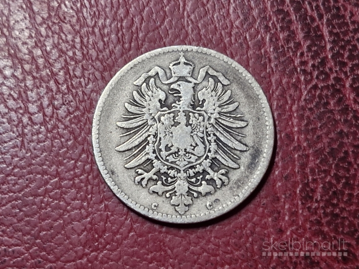 Vokietija 1 markė, 1874C KM# 7 AG 0.900