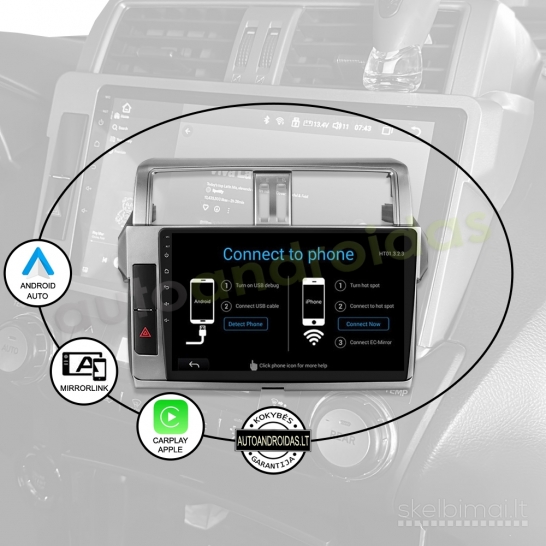 TOYOTA LAND CRUISER PRADO 150 2009-17 Android multimedia Carplay AndroidAuto