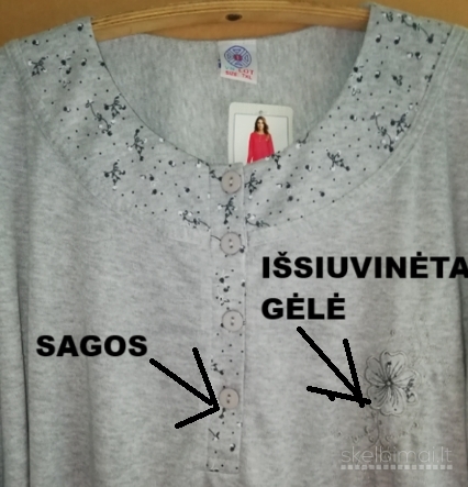 Medvilninė pižama moterims didelis dydis