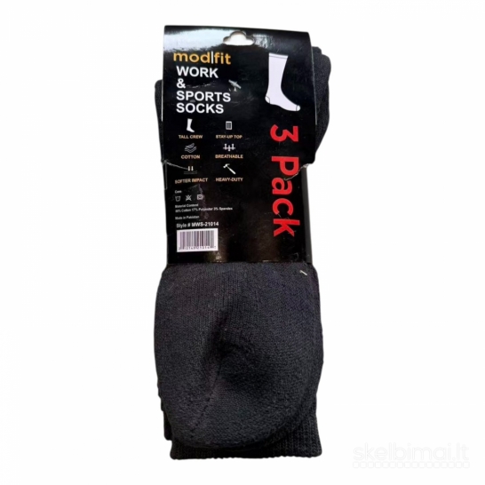 Darbo ir sportinės kojinės vyrams „Modfit“, 3 poros (EU 42–45)