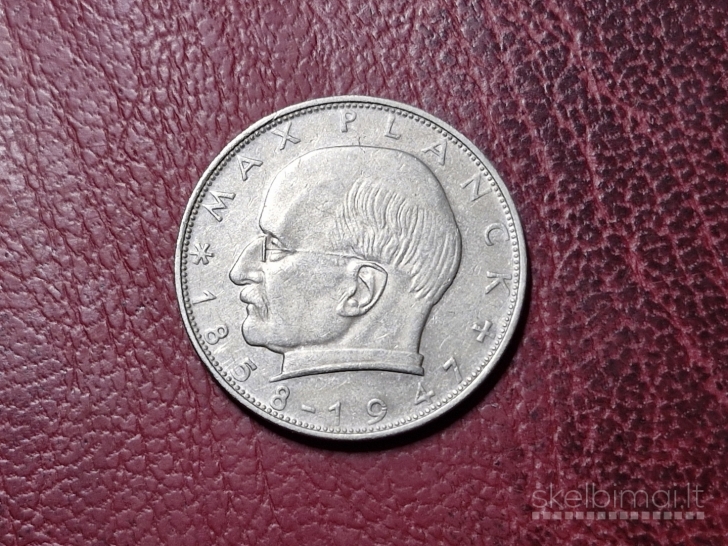 Vokietija 2 markės, 1966F KM# 116 Maksas Plankas