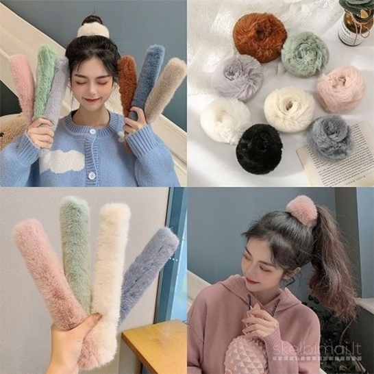 Korėjietiška plaukų juosta – apyrankė PILKA