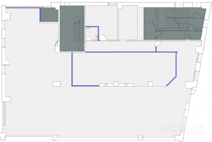 Išnuomojamos įvairios pilnai paruoštos patalpos centre Naujoji Uosto g. Klaipėda