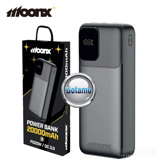 621 20000mAh 20W Moonx išorinė baterija akumuliatorius (Power Bank)