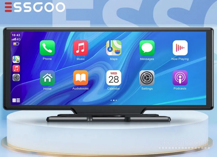 NAUJI ANDROID AUTO/CARPLAY AUTOMOBILIO EKRANAI SU 4K REGISTRATORIUMI WI-FI, GPS